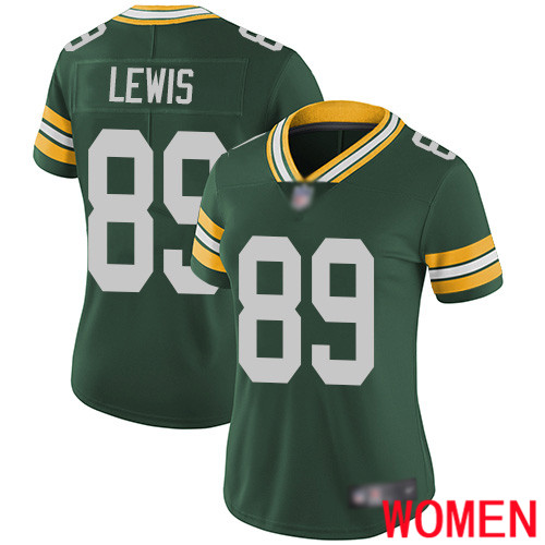 Green Bay Packers Limited Green Women #89 Lewis Marcedes Home Jersey Nike NFL Vapor Untouchable->green bay packers->NFL Jersey
